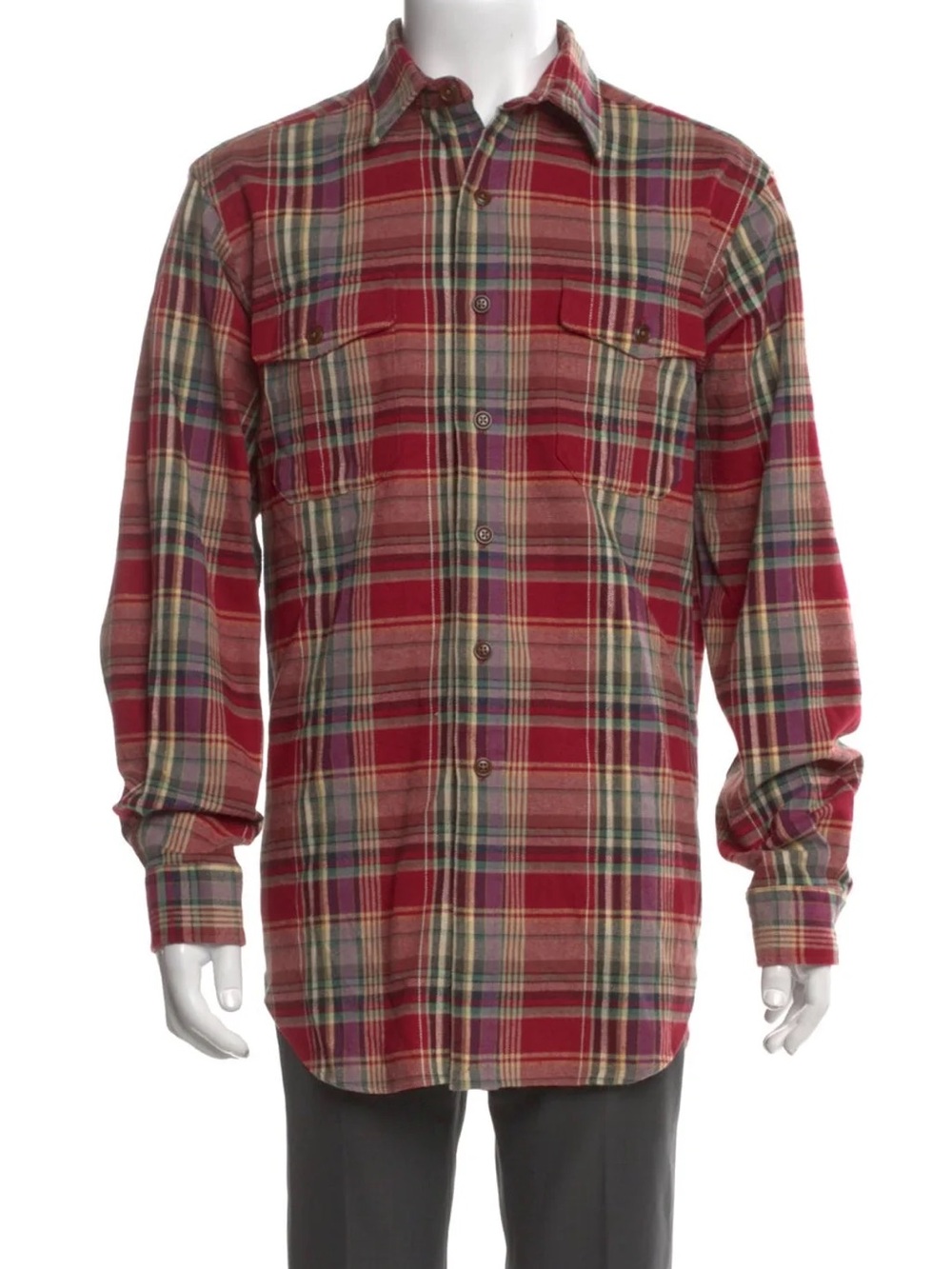 POLO RALPH LAUREN $198 • Large / 47.5” chest • Plaid Flannel Workshirt fall 2022